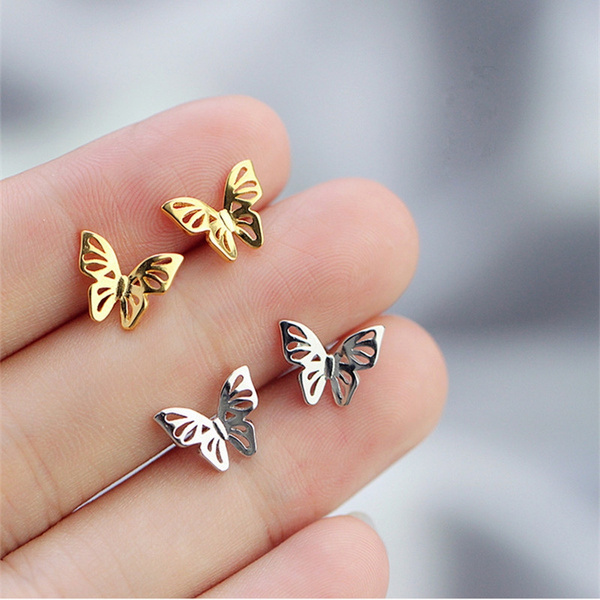 Black Swallowtail Butterfly Earrings Sterling Silver - LUNAR RAIN
